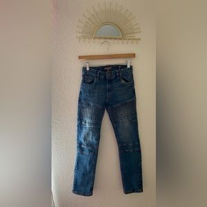 Ring of Fire, Boys Moto Dark Blue Denim Jeans, Size 12,
